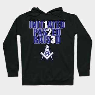 Iniated Passed Raised Blue & White Hoodie